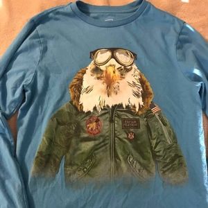 Gap Kids Captain Feathers Eagle Long Sleeve Tee